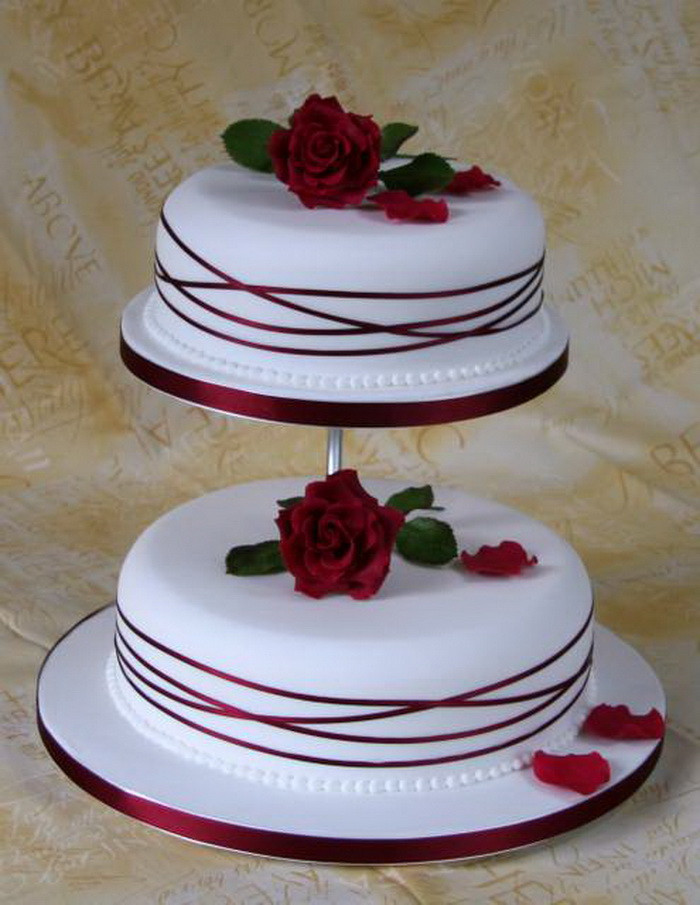 2 Tier Wedding Cakes
 Simple Two Tier Wedding Cakes Wedding and Bridal Inspiration