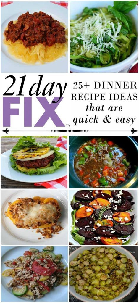 21 Day Fix Dinner Idea
 Clean Eating 21 Day Fix Dinner Recipes