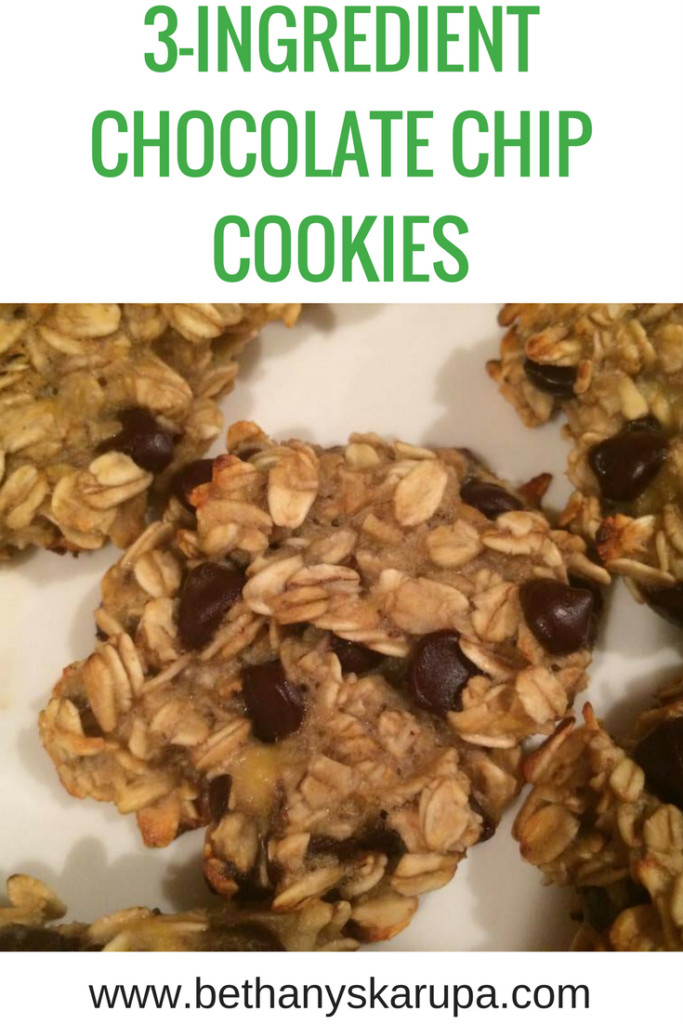 3 Ingredient Chocolate Chip Cookies
 Blog Bethany Skarupa