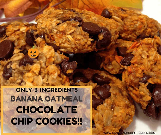 3 Ingredient Chocolate Chip Cookies
 Banana Oatmeal Chocolate Chip Cookies With ly 3