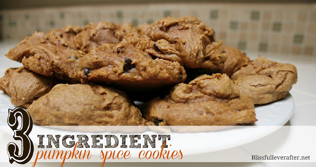 3 Ingredient Chocolate Chip Cookies
 3 Ingre nt Pumpkin Chocolate Chip Cookies