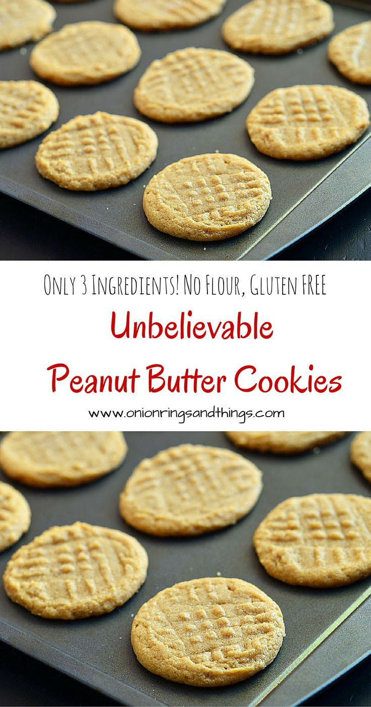 3 Ingredient Peanut Butter Cookies No Egg
 3 ingre nt peanut butter cookies no egg