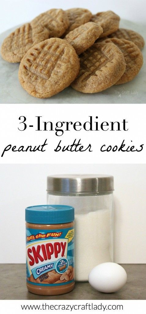 3 Ingredient Peanut Butter Cookies No Egg
 3 ingre nt peanut butter cookies no egg