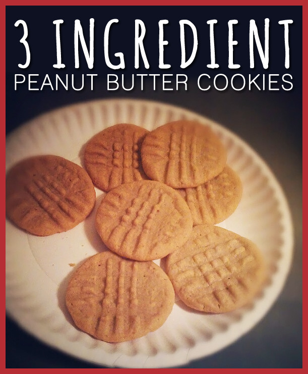 3 Ingredient Peanut Butter Cookies No Egg
 3 ingre nt peanut butter cookies no egg