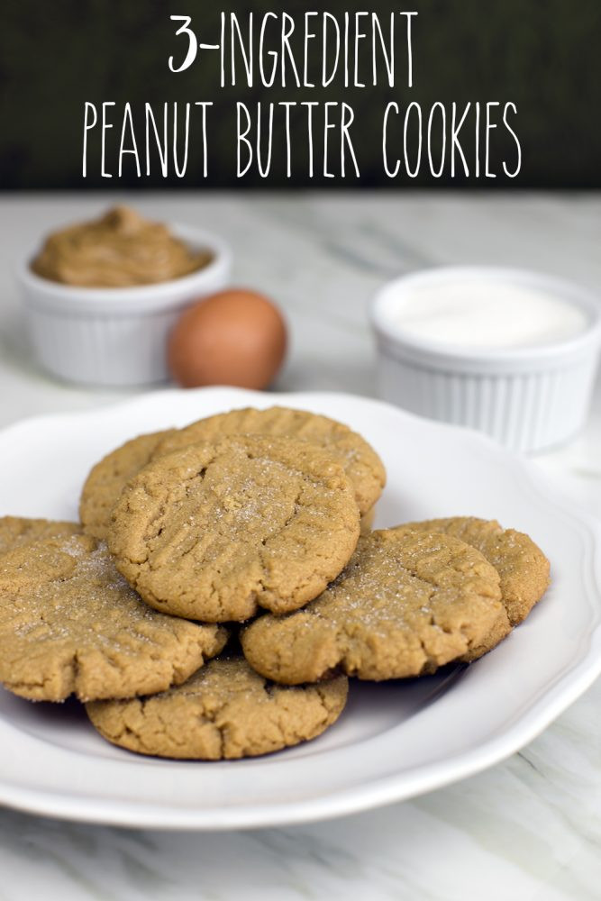 3 Ingredient Sugar Cookies
 easy 3 ingre nt peanut butter cookie recipe momspark