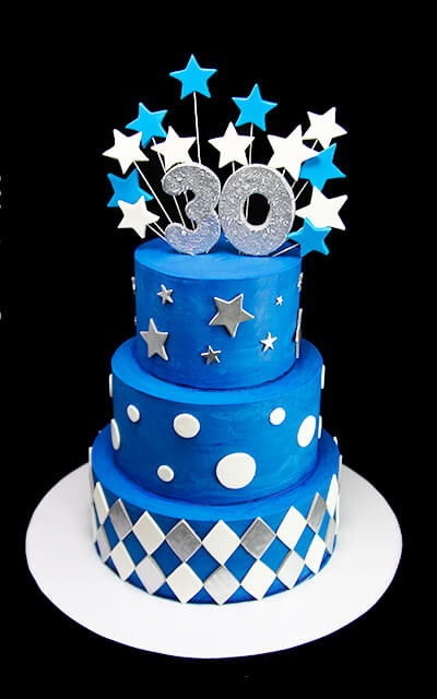 30Th Birthday Cake
 Glam 30th Birthday Cake Butterfly Bake Shop in New York