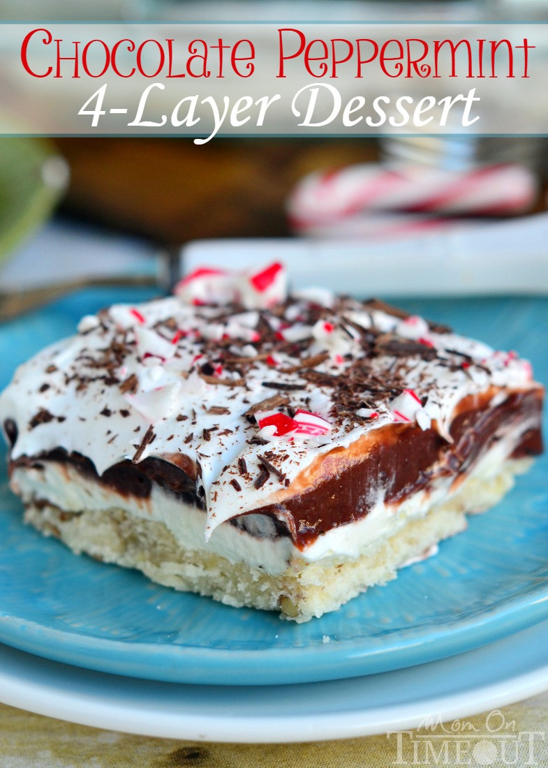 4 Layer Chocolate Dessert
 Chocolate Peppermint 4 Layer Dessert Mom Timeout