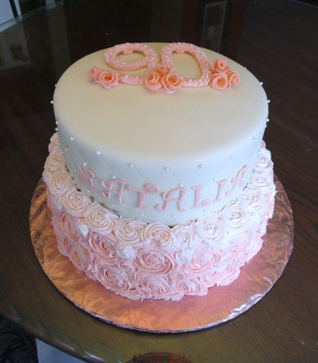90Th Birthday Cake
 Mom s 90th Birthday Cake Cake Decorating munity