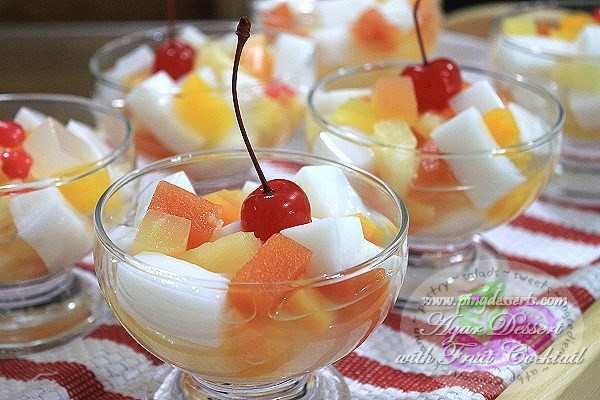 Agar Agar Dessert
 Agar Dessert with Fruit Cocktail Recipe – Filipino Dessert