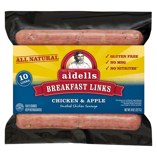 Aidells Chicken Apple Sausage
 Aidells Breakfast Sausage Chicken and Apple 8oz Tar