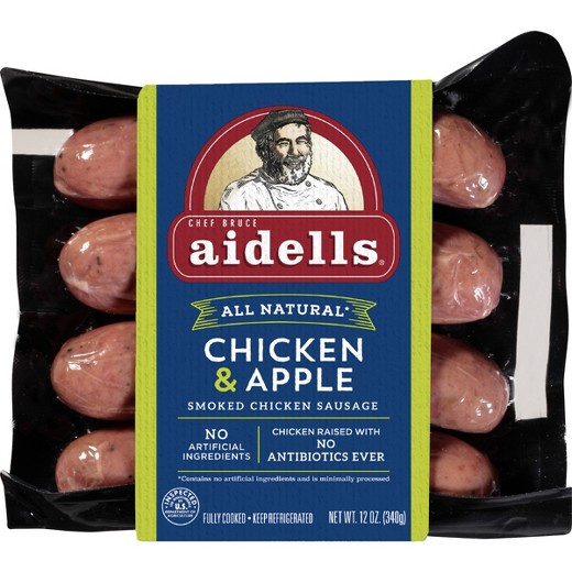 Aidells Chicken Apple Sausage
 Chef Bruce Aidells Fully Cooked Chicken & Apple Smoked