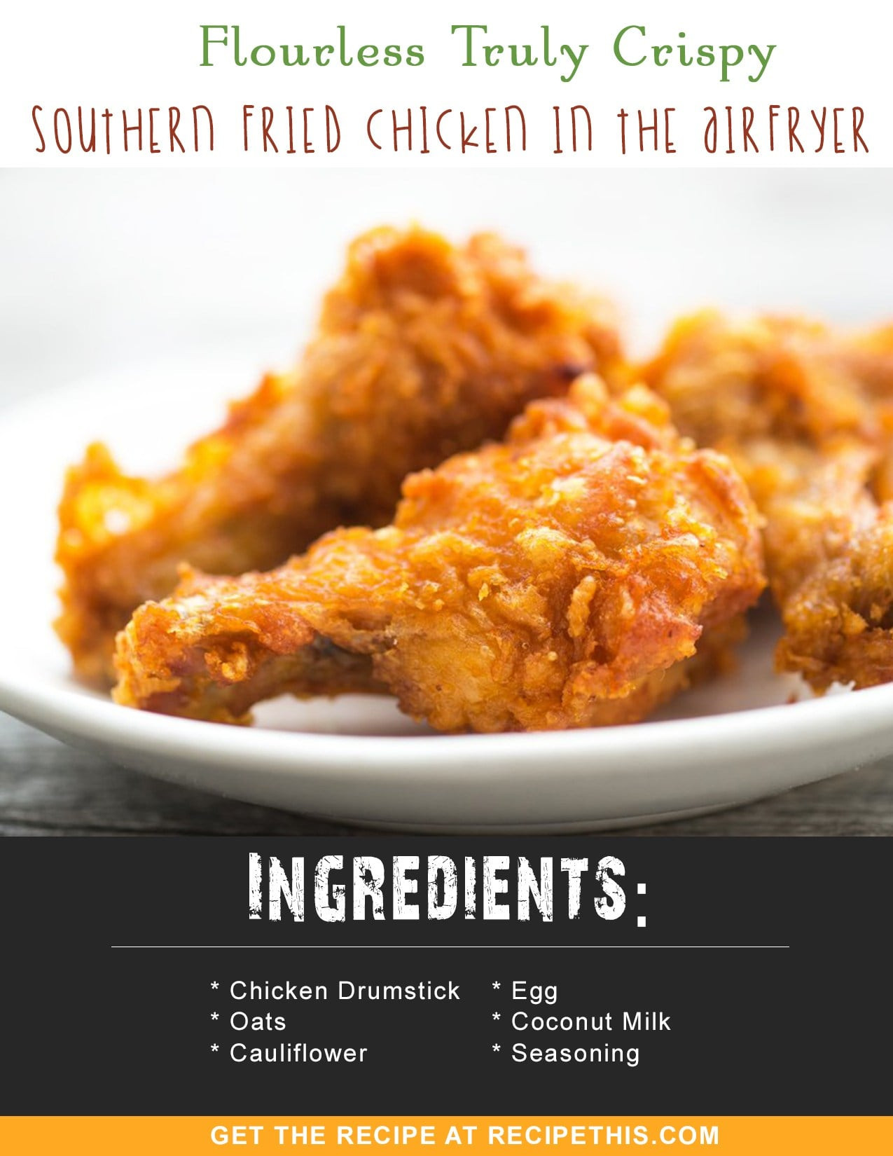 Air Fryer Recipes Fried Chicken
 Flourless Truly Crispy Southern Fried Chicken In The Air