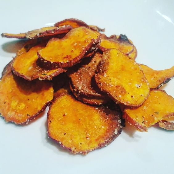 Air Fryer Sweet Potato
 Sweet potato chips Potato chips and 21 day fix on Pinterest