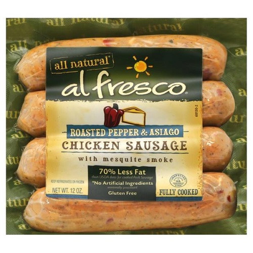 Al Fresco Chicken Sausage
 Al Fresco Chicken Sausage Roasted Pepper & Asiago 12 oz