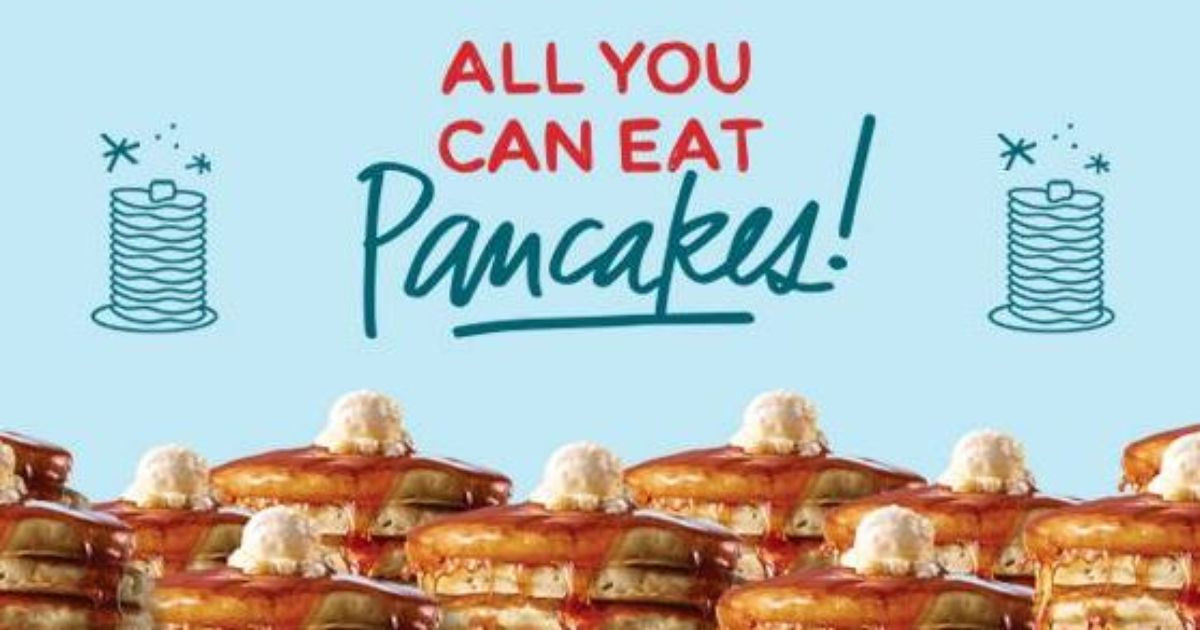 All You Can Eat Pancakes
 IHOP offers all you can eat pancakes through Feb 14