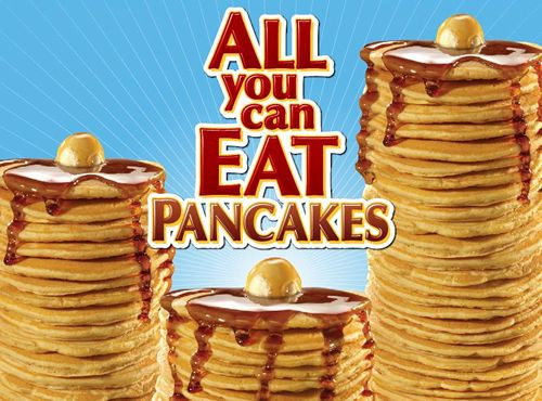 All You Can Eat Pancakes
 National Pancake Day Should Be Every Day Steak n Shake