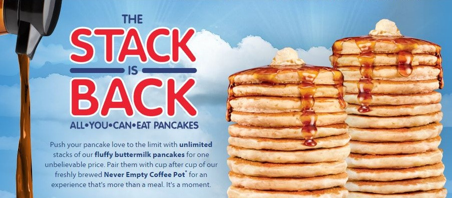 All You Can Eat Pancakes
 All You Can Eat Pancakes at IHOP Through 2 12