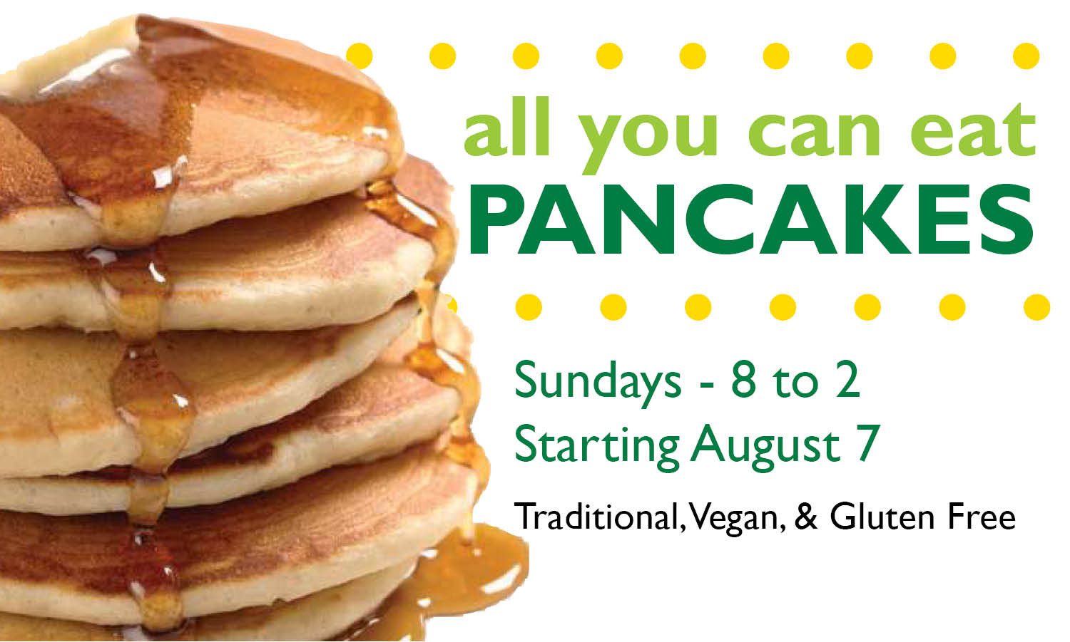 All You Can Eat Pancakes
 All You Can Eat Pancakes – Durham Co op Market