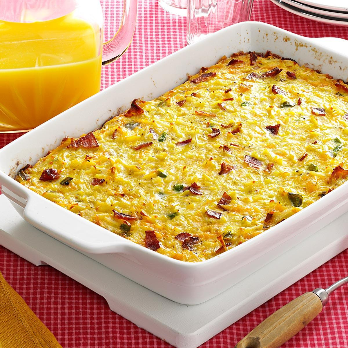 Allrecipes Breakfast Casseroles
 Cheesy Hash Brown Egg Casserole with Bacon Recipe