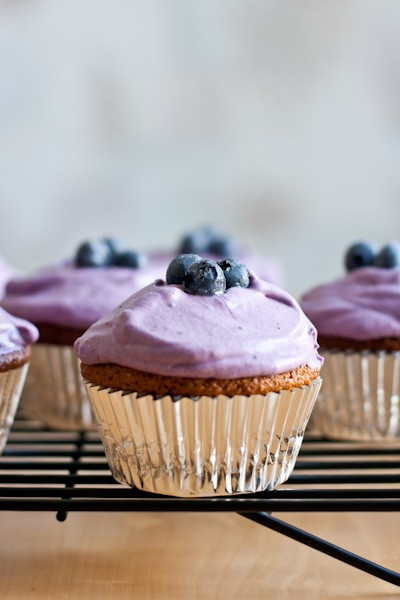 Almond Flour Cupcakes
 lemon almond flour cupcakes with blueberry whipped cream