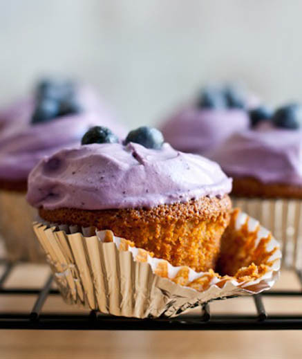 Almond Flour Cupcakes
 Almond Flour Lemon Cupcakes with Blueberry Whipped Cream