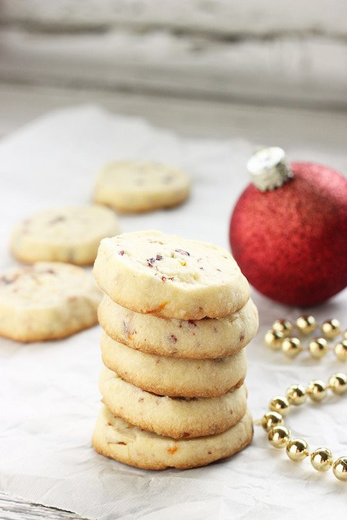 Almond Shortbread Cookies
 Cranberry Orange Almond Shortbread Cookies