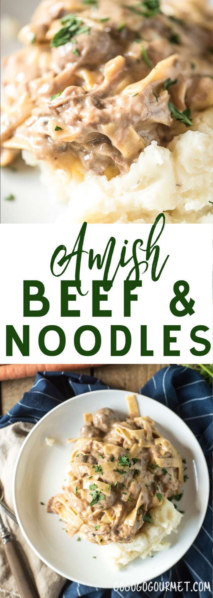 Amish Beef And Noodles
 Slow Cooker Amish Beef and Noodles Go Go Go Gourmet