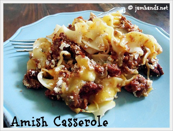 Amish Beef And Noodles
 Jam Hands Amish Ground Beef and Noodle Casserole
