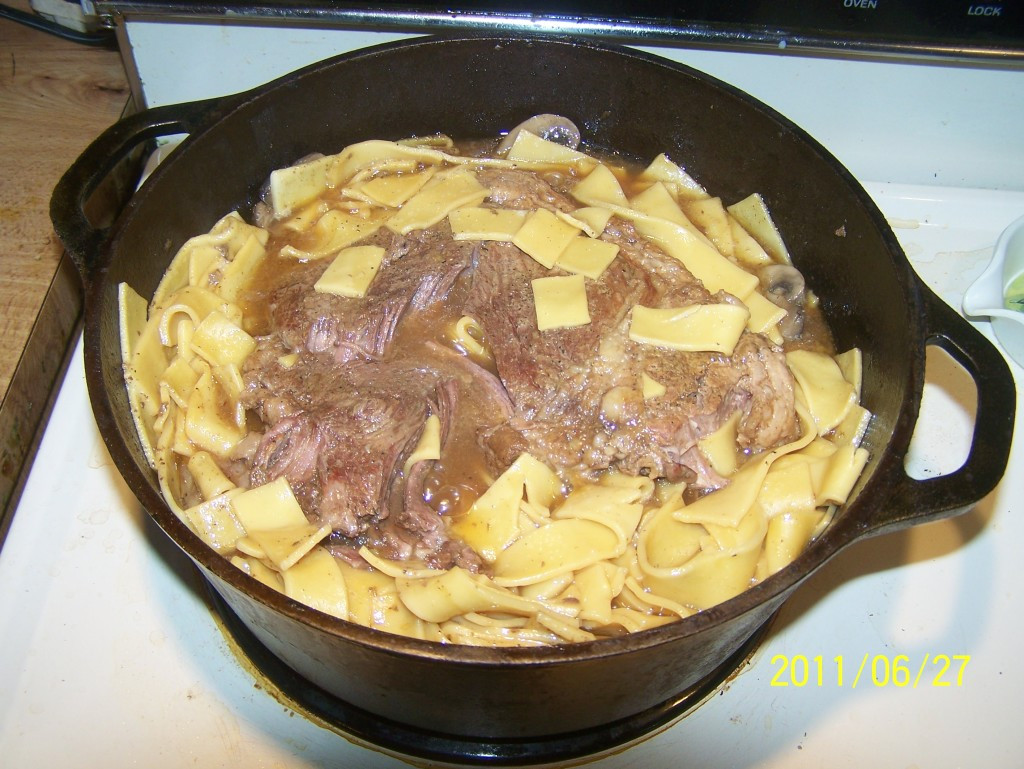 Amish Beef And Noodles
 Amish Style Beef and Noodles Cast Iron Pan Store