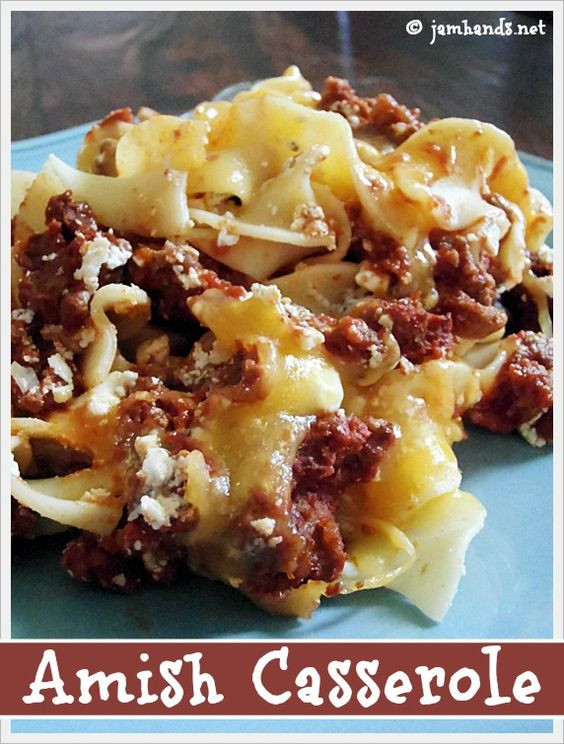 Amish Beef And Noodles
 Amish Ground Beef and Noodle Casserole Recipe