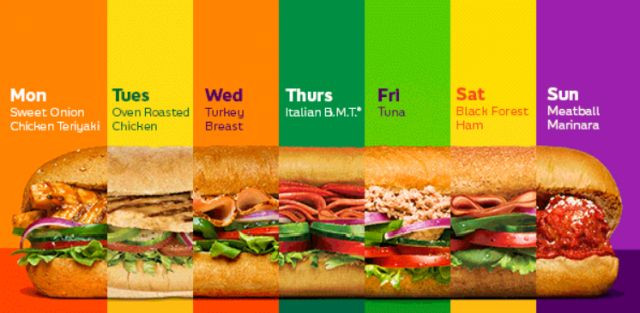 &quot;Subway 6 Oven Roasted Chicken&quot;&quot;&quot;
 Subway Launches "$6 Footlong Sub of the Day" Deal