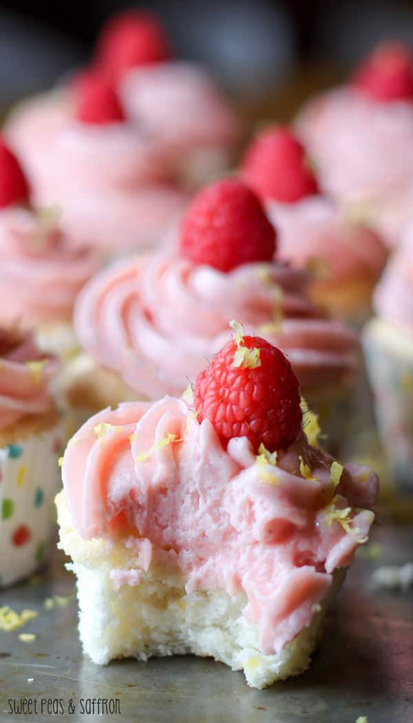 Angel Food Cake Cupcakes
 Lemon Angel Food Cupcakes with Raspberry Buttercream