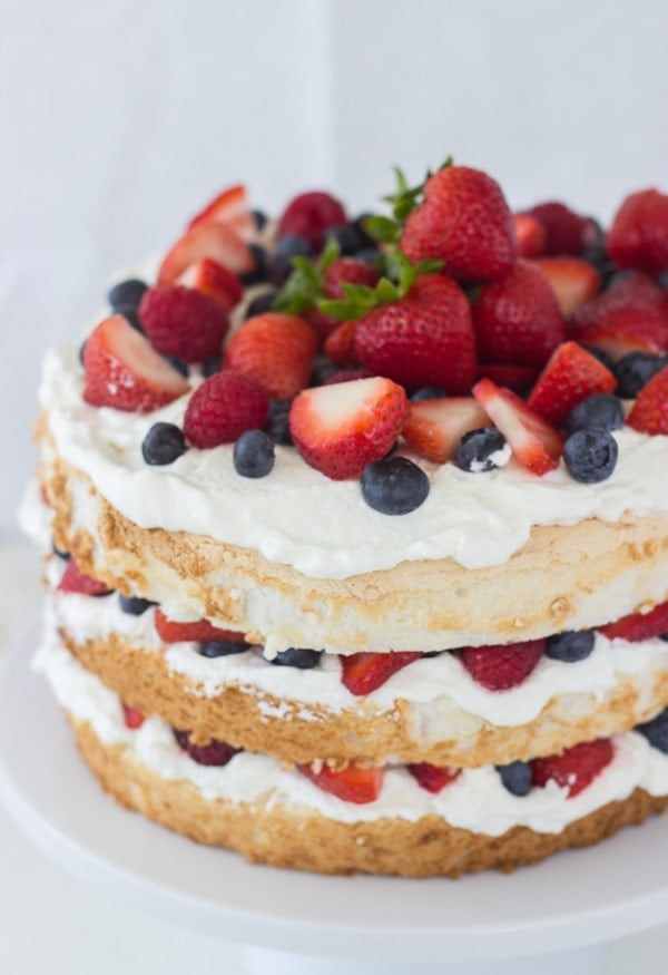 Angel Food Cake Desserts Recipes
 Angel Food Cake with Coconut Whipped Cream and Berries