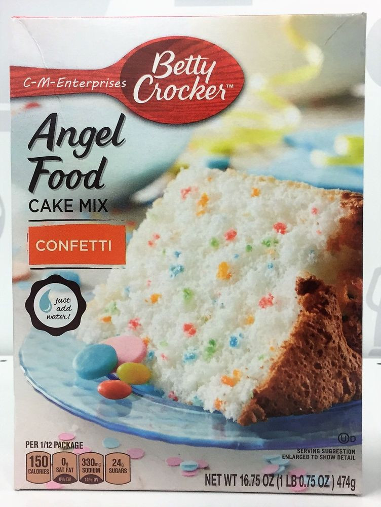 Angel Food Cake Mix
 Betty Crocker Confetti Angel Food Cake Mix 16 75 oz