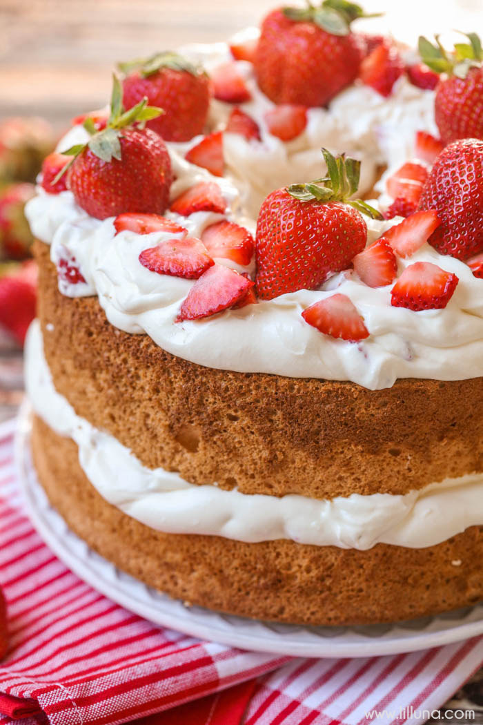 Angel Food Cake
 Strawberries and Cream Angel Food Cake Breakfast