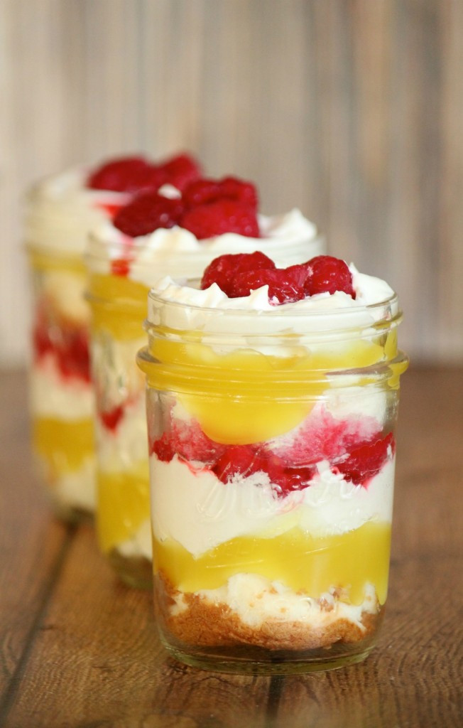 Angel Food Cake Trifles
 Lemon Raspberry Trifle Jars