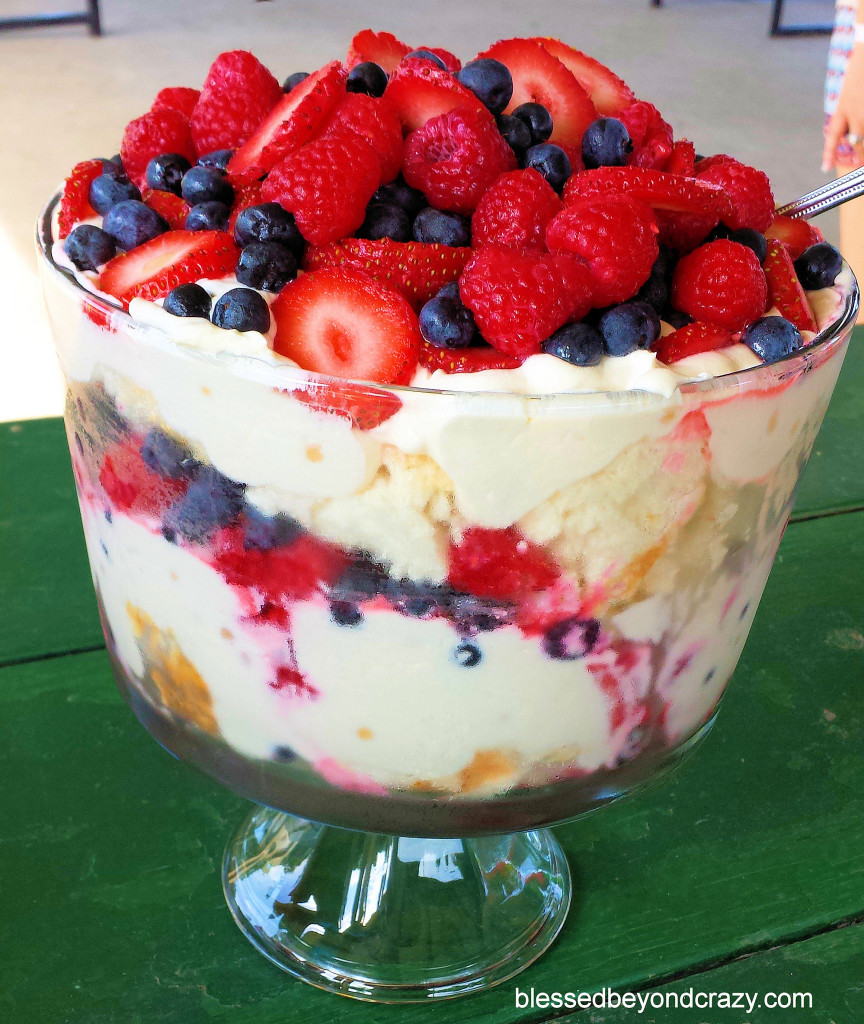 Angel Food Cake Trifles
 Triple Berry Angel Food Trifle