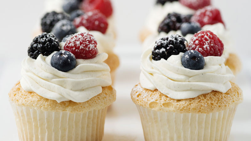 Angel Food Cupcakes
 Angel Food Cupcakes with Whipped Cream and Berries Recipe