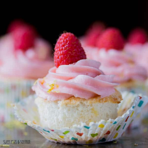 Angel Food Cupcakes
 Lemon Angel Food Cupcakes with Raspberry Buttercream