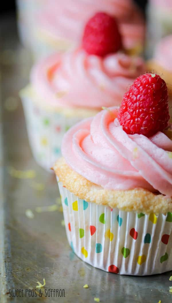 Angel Food Cupcakes
 Lemon Angel Food Cupcakes with Raspberry Buttercream