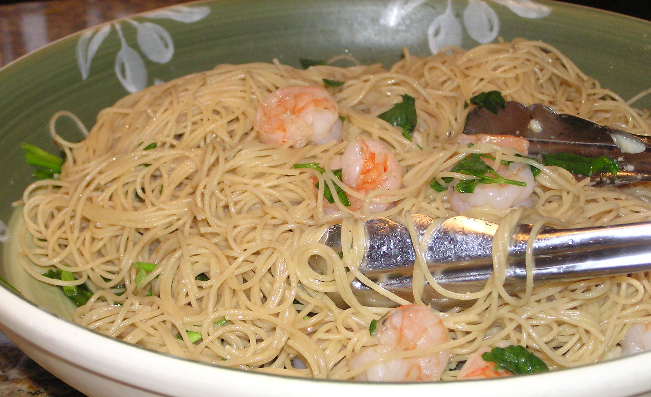 Angel Hair Pasta With Shrimp
 Shrimp scampi with angel hair pasta