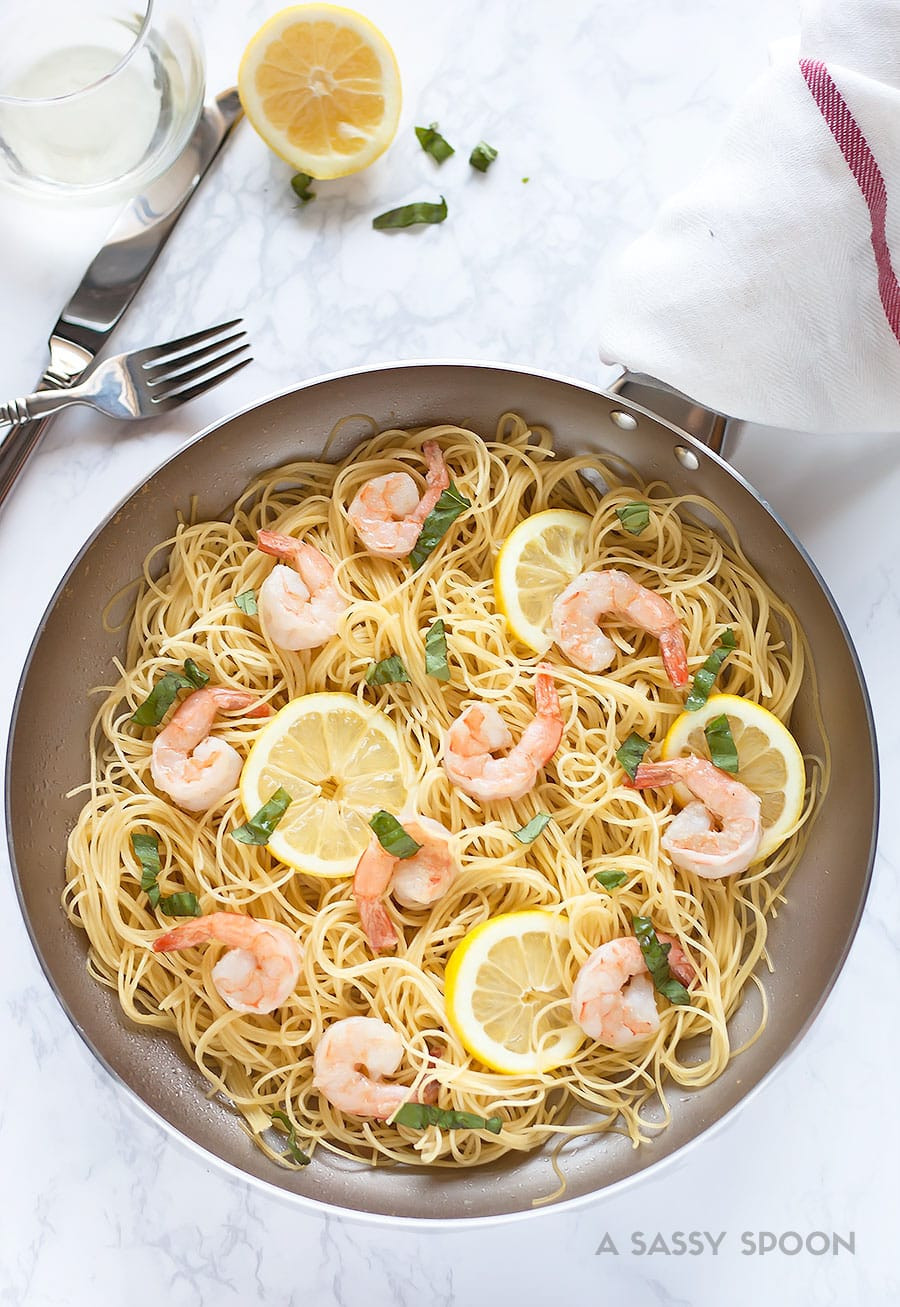 Angel Hair Pasta With Shrimp
 Lemon Garlic Shrimp with Angel Hair Pasta