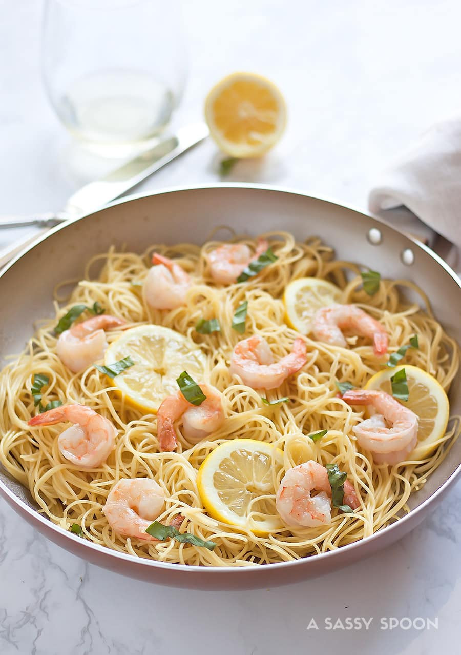 Angel Hair Pasta With Shrimp
 Lemon Garlic Shrimp with Angel Hair Pasta