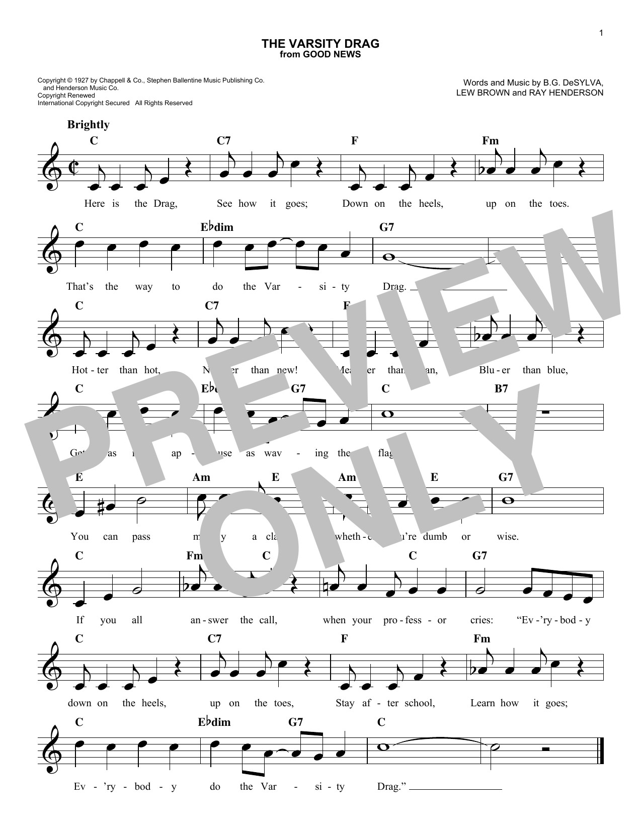 Animal Crackers In My Soup Lyrics
 Ray Henderson The Varsity Drag sheet music