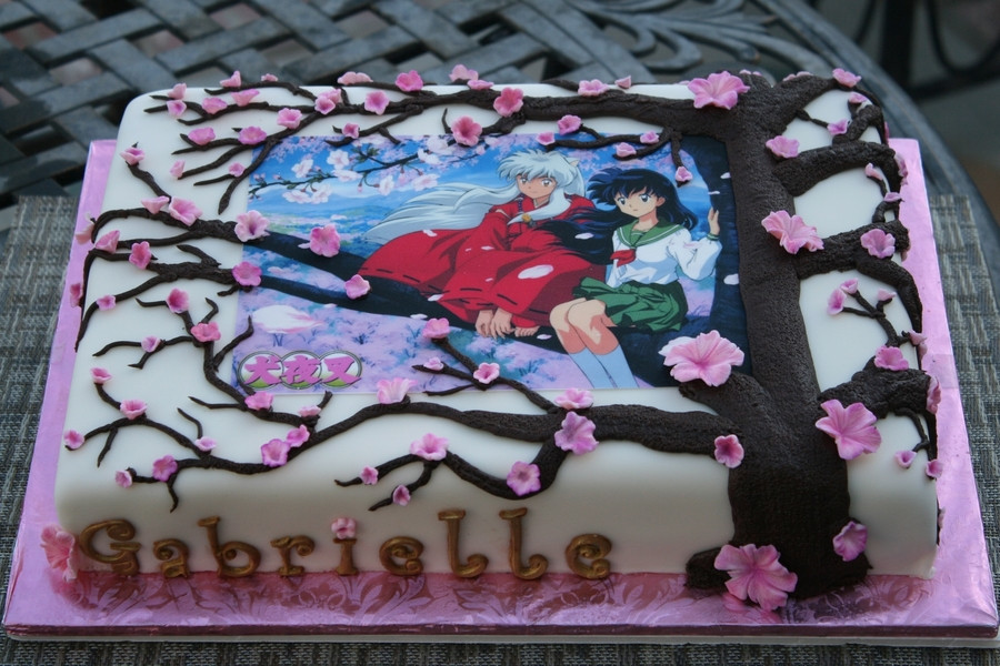 Anime Birthday Cake
 Inuyasha Japanese Anime Cake CakeCentral