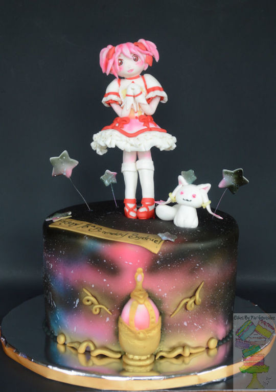 Anime Birthday Cake
 Puella Magi Madoka Magica anime Birthday cake Cake by