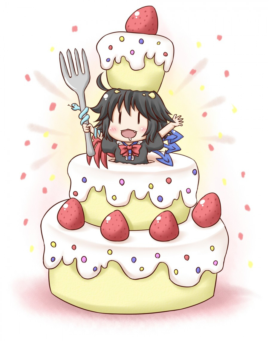 Anime Birthday Cake
 Image Anime girl in birthday cake