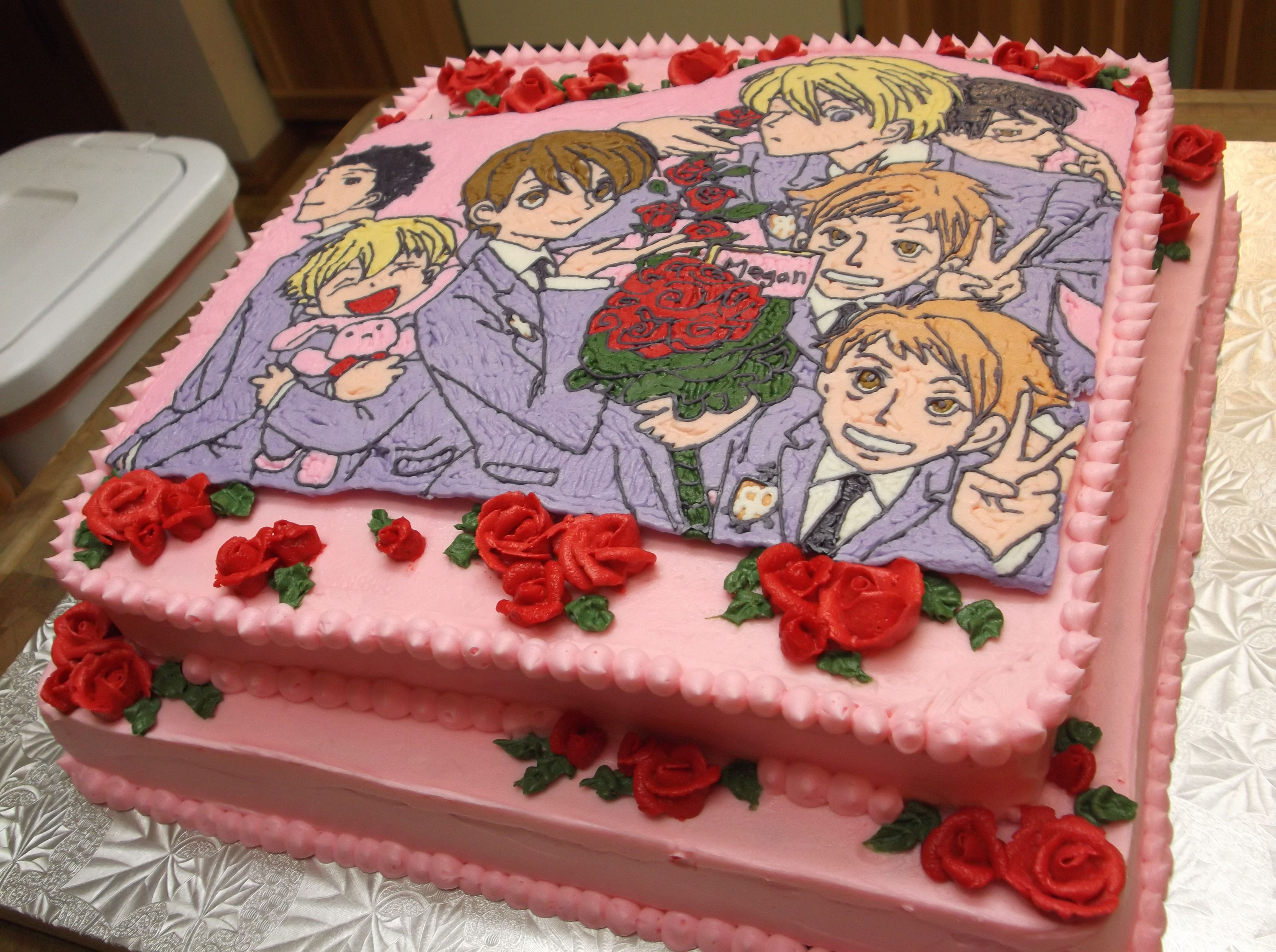 Anime Birthday Cake
 My Ouran High School Host Club Birthday Cake A delicious