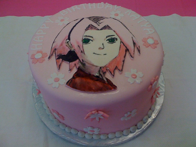 Anime Birthday Cake
 Sakura anime birthday cake 2