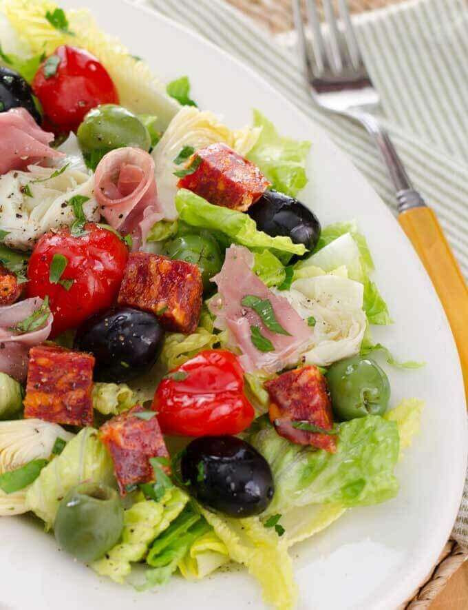 Antipasto Salad Recipes
 Antipasto Salad with Easy Italian Dressing